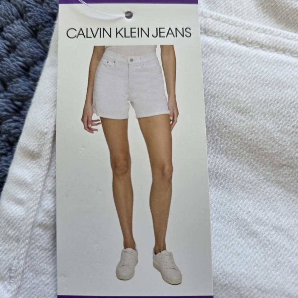 Calvin Klein White Jean Shorts Women - Picture 6 of 8